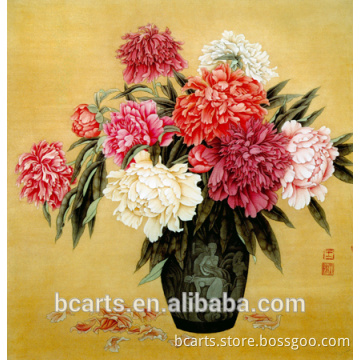 Beautiful new design home decor fabric painting designs in pony flowers
